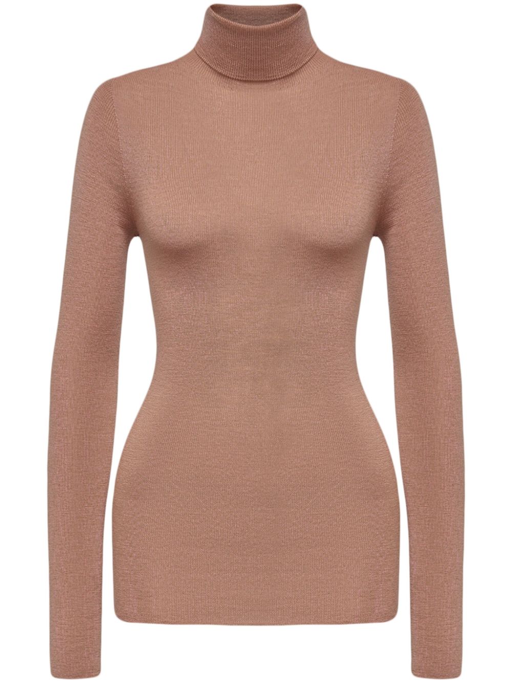 Roll-neck merino-wool jumper - Pink