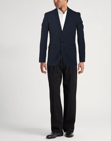 Man Blazer Midnight blue Size 40 Polyester, Viscose, Elastane