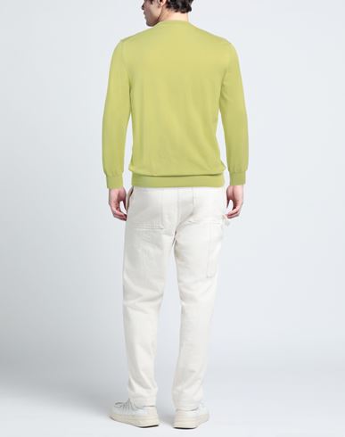 Man Sweater Lime green Size 44 Cotton