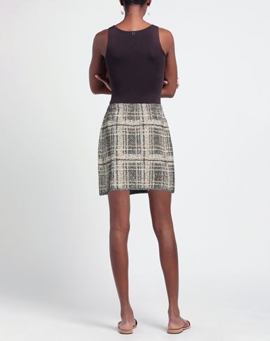 Woman Mini skirt Beige Size 6 Nylon, Mohair wool, Acrylic, Cotton