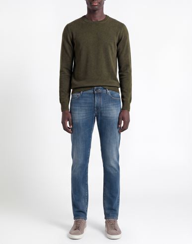 Man Jeans Blue Size 36 Cotton, Elastane