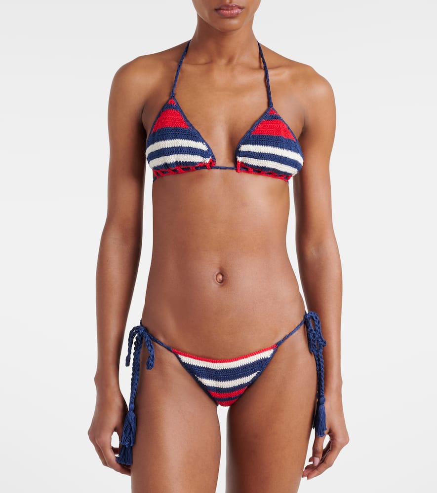Gabrielle crochet cotton bikini top