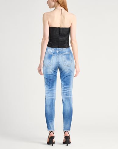 Woman Jeans Blue Size 2 Cotton, Elastane