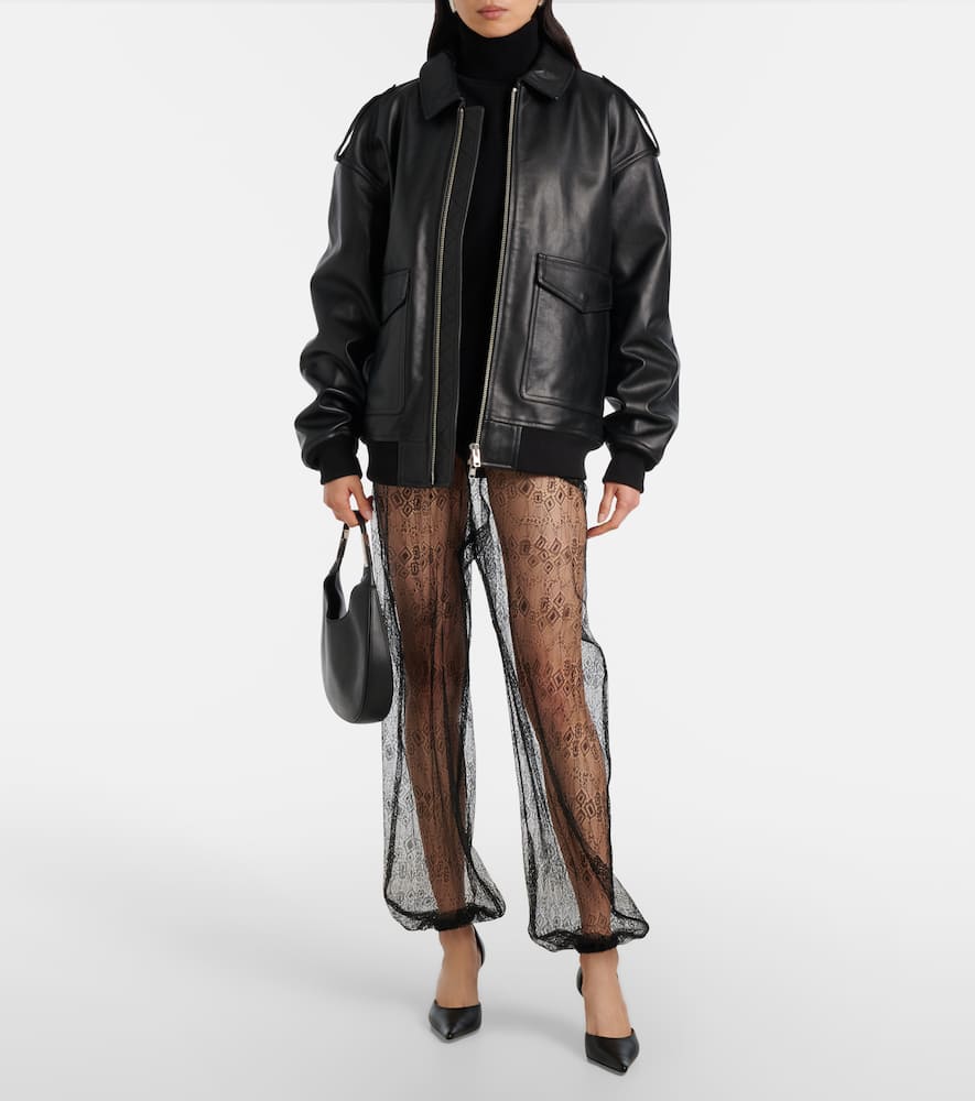 Orissa sheer wide-leg pants