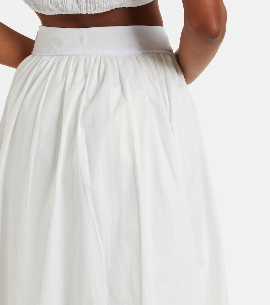 Alba cotton poplin midi skirt