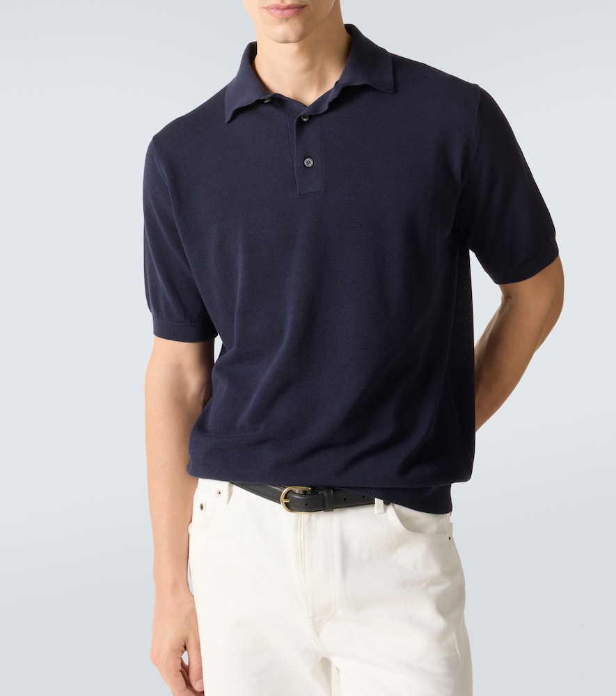 Cotton piqué polo shirt