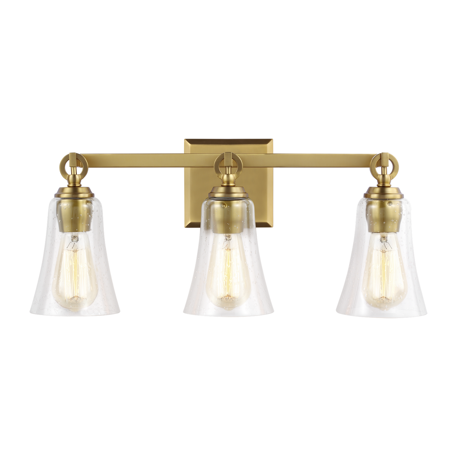 Monterro 3-Light Bathroom Vanity Light in Burnished Brass by Sean Lavin