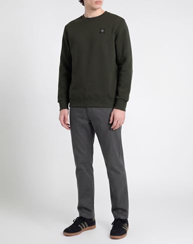 Man Sweatshirt Military green Size M Cotton, Polyester