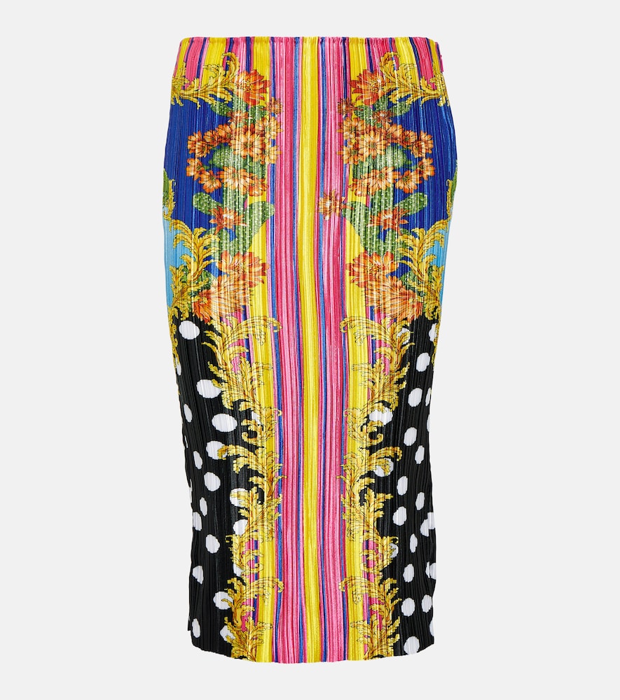 Medusa Palm Springs plissé midi skirt