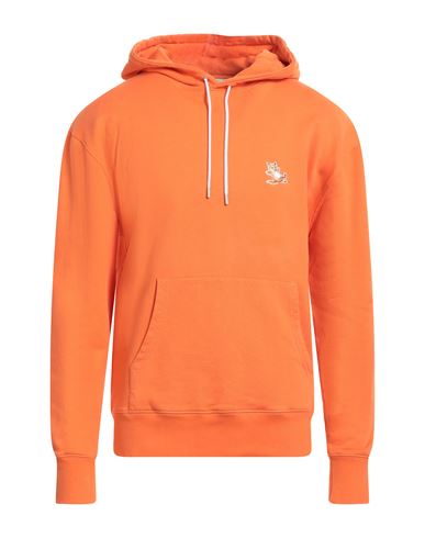 Maison Kitsuné Man Sweatshirt Orange Size XXS Cotton