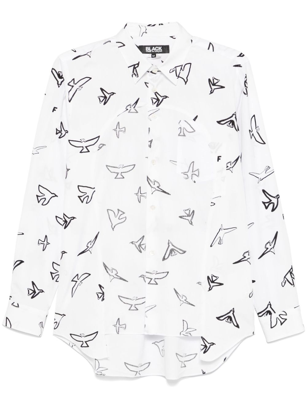 Birds-print shirt - White