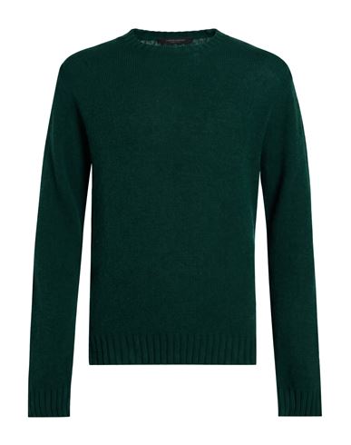 Man Sweater Dark green Size S Wool
