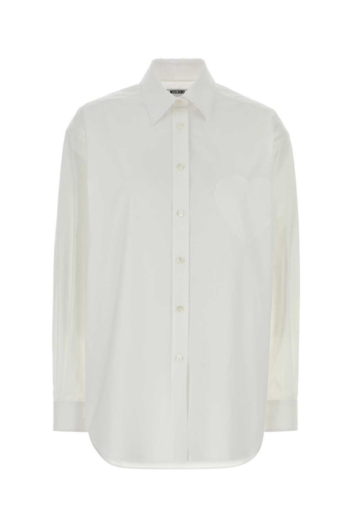 Stretch Poplin Shirt — White