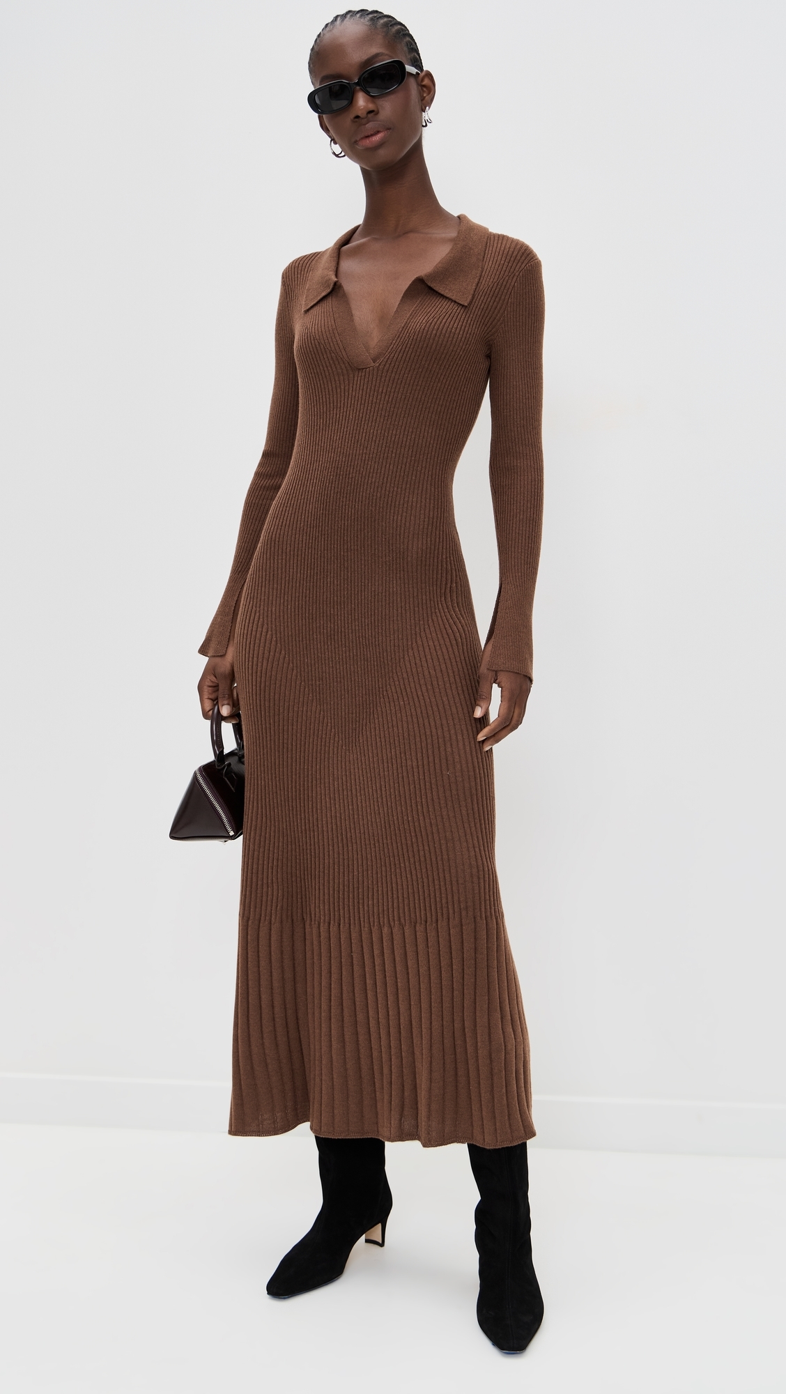 O. p.t Nicole Dress Chocolate Brown