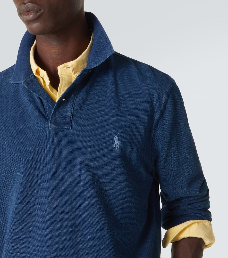 Cotton mesh polo shirt
