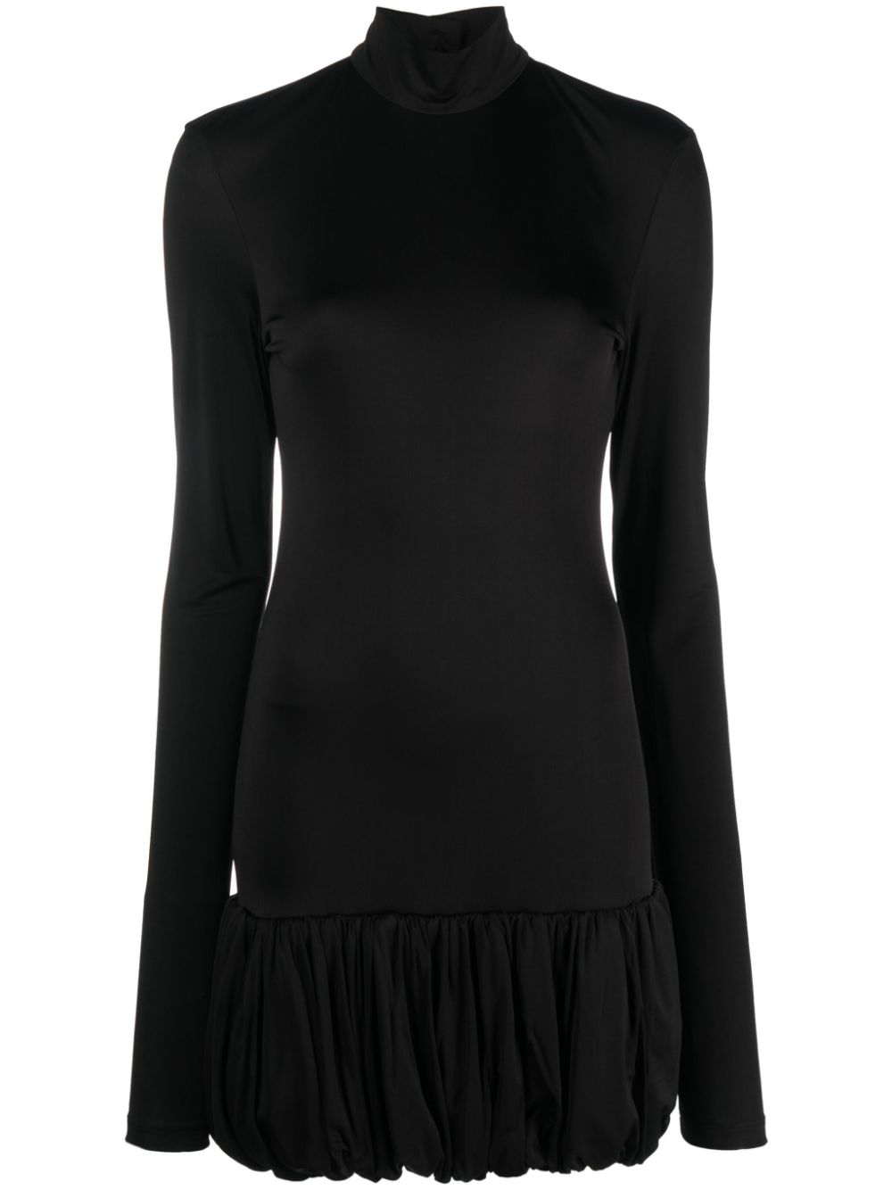 Open-back high-neck minidress - Black