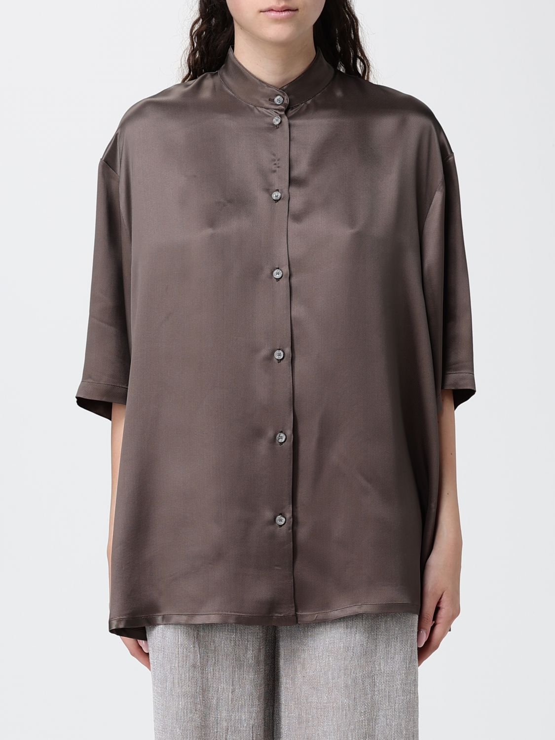 Shirt Woman color Cocoa