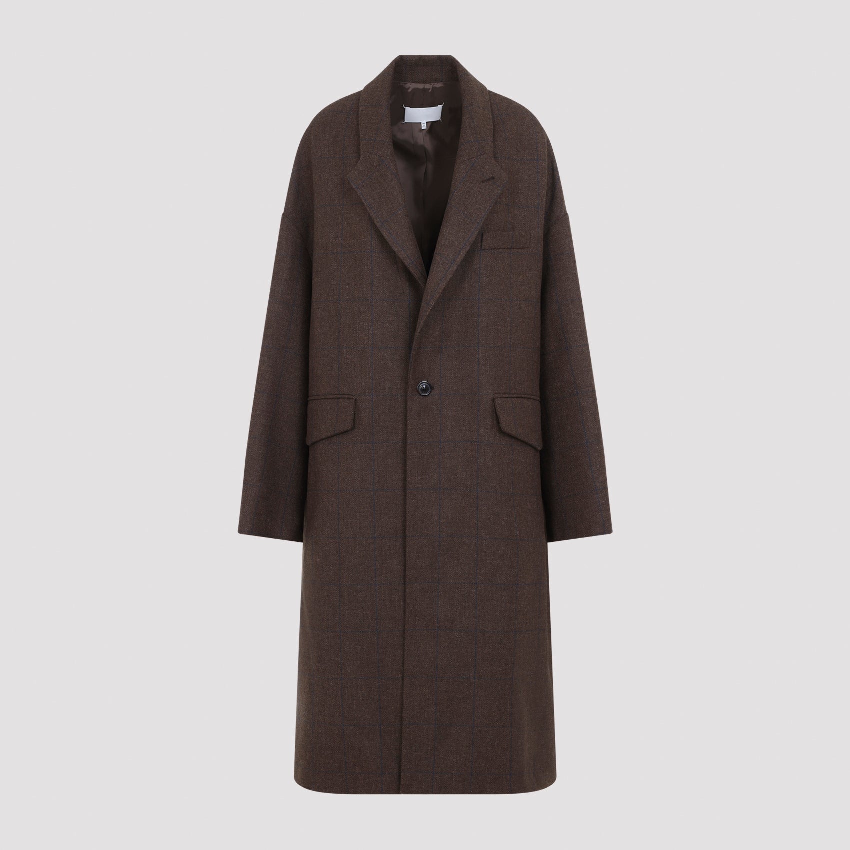 Wool Double-Breasted Cocooning Oversized Peacoat Jacket