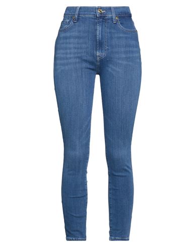 Woman Jeans Blue Size 24 Cotton, Viscose, Modal, Polyester, Elastane