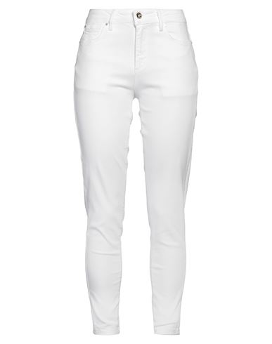 Woman Jeans White Size 27 Cotton, Viscose, Elastane