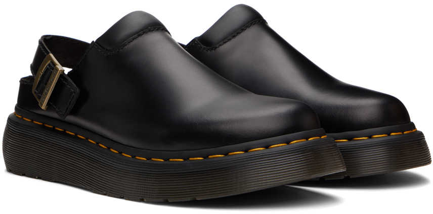 Dr. Martens Black Laketen Slingback Platform Mules
