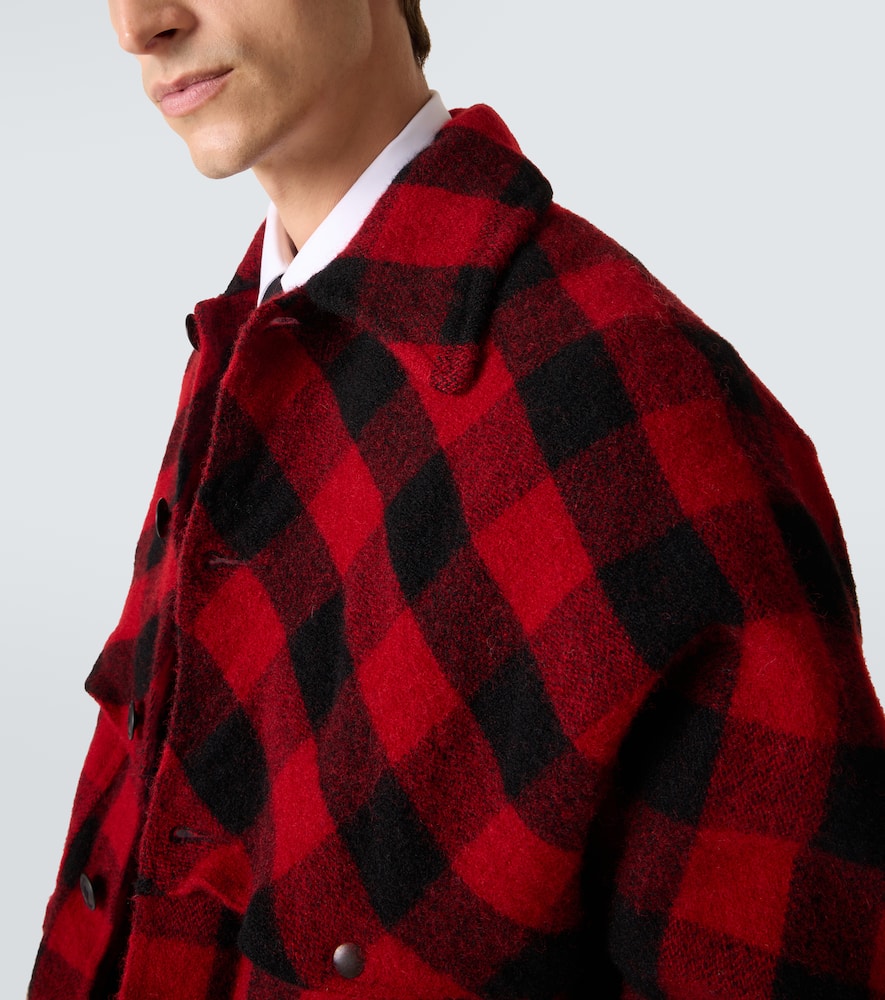 Checked wool jacket