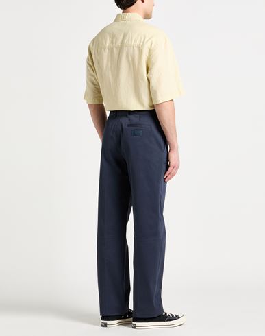 Man Pants Navy Size 32 Cotton, Elastane