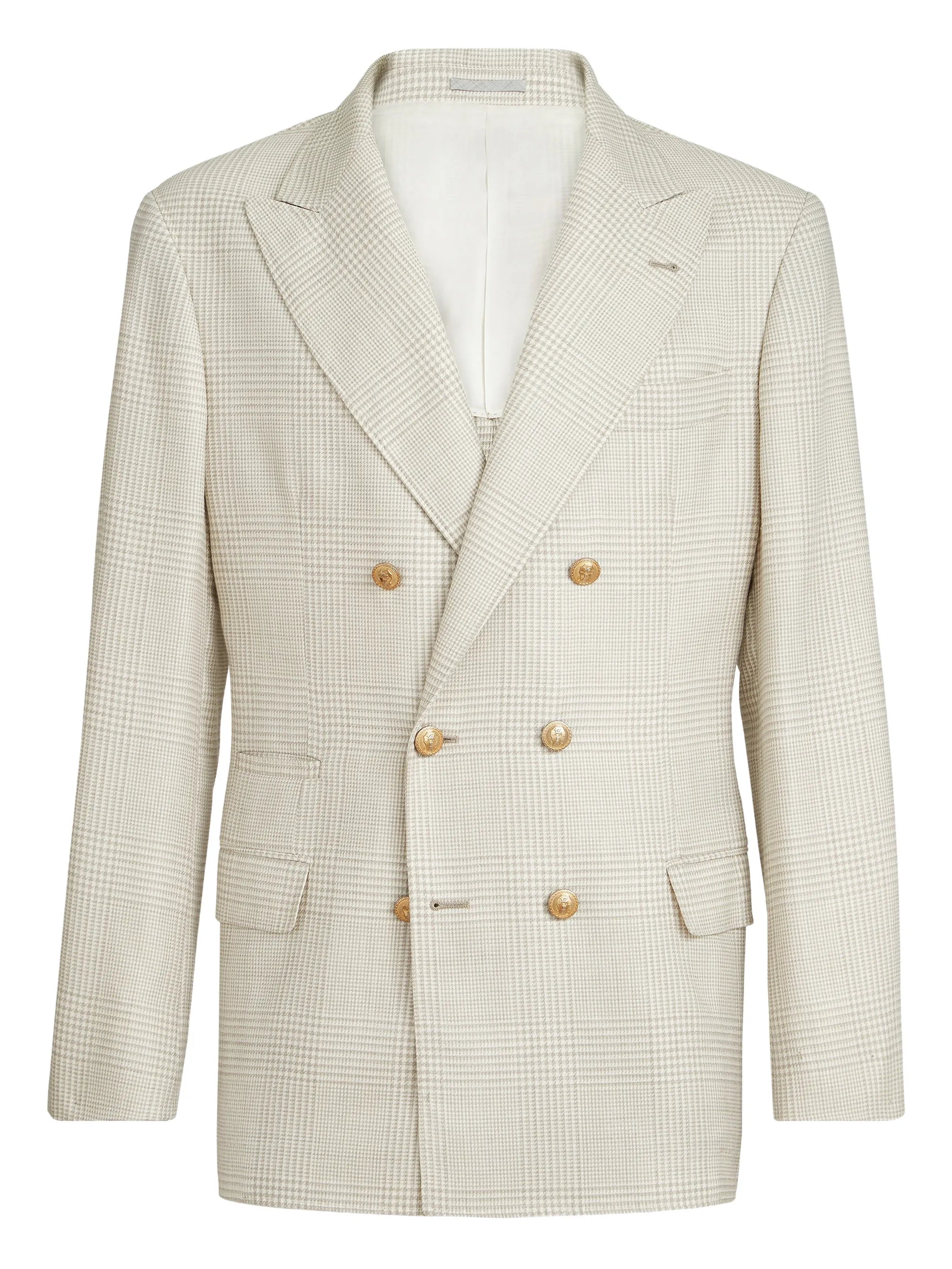 Prince of Wales Check Blazer — Beige