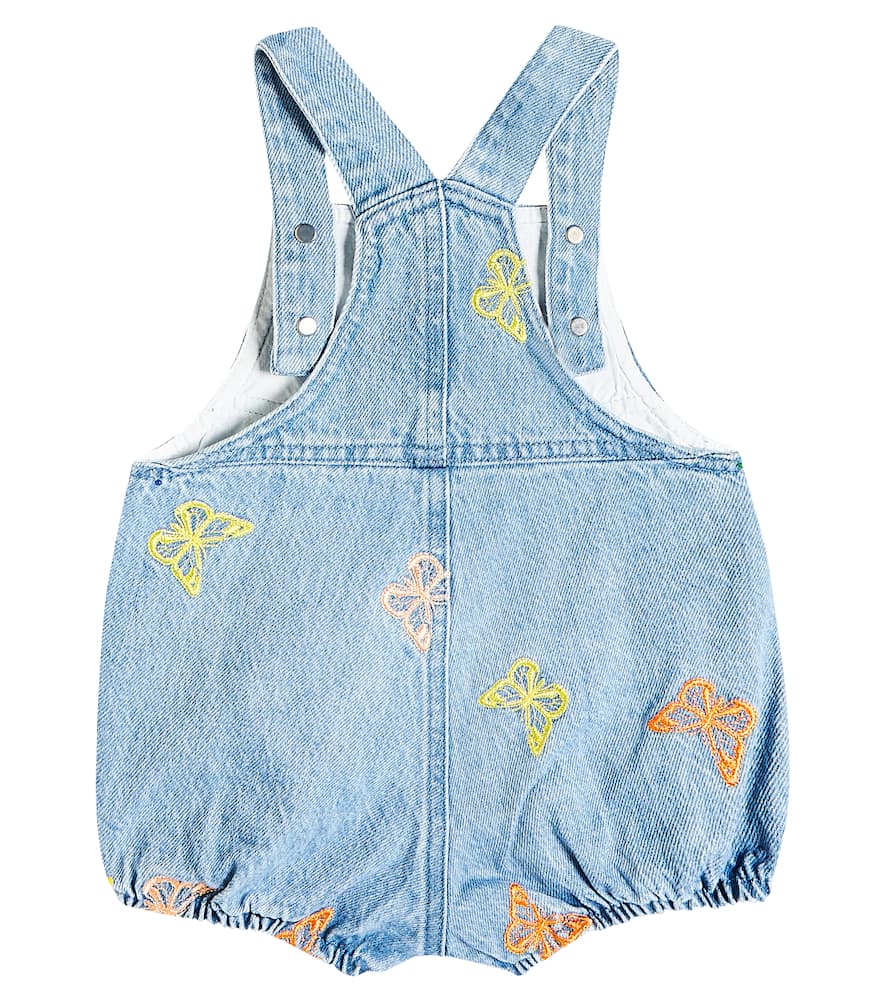 The New Society Baby Burbank embroidered denim playsuit