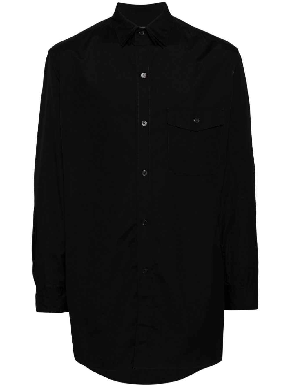Broad triple-collar shirt - Black