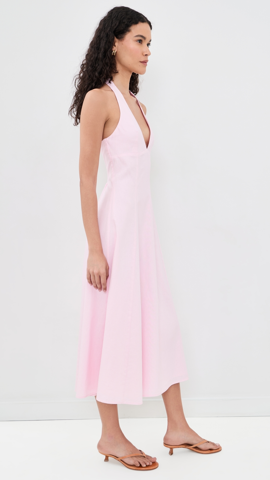 Heidi Halter Midi Dress Light Pink