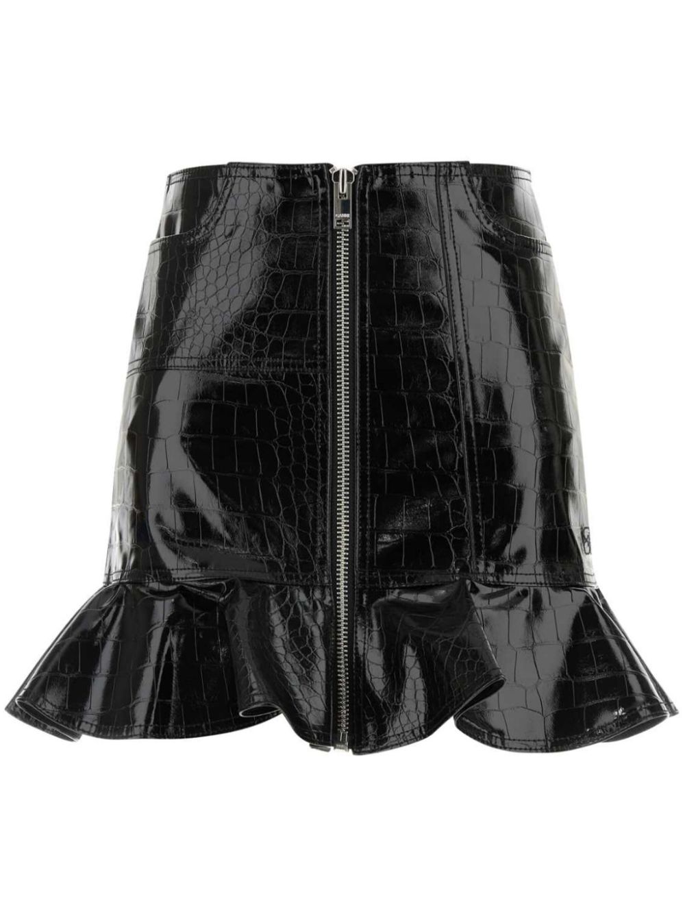 Future coated mini skirt - Black