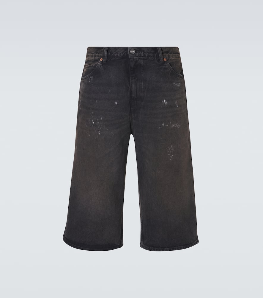 Capri Cut distressed shorts