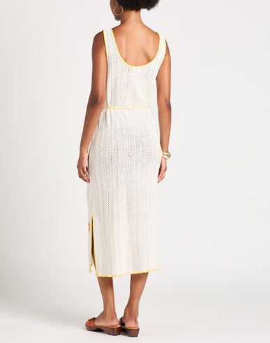 Woman Midi dress Cream Size 1 Cotton