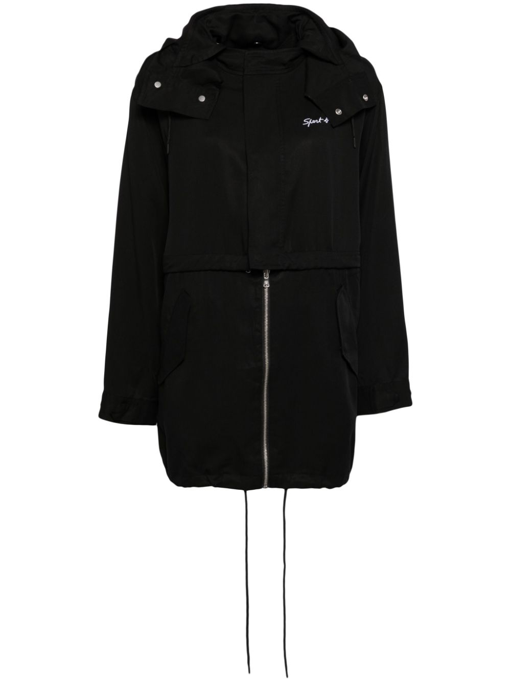 Logo-embroidered jacket - Black