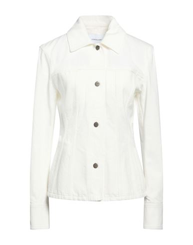 Woman Denim outerwear White Size 4 Cotton