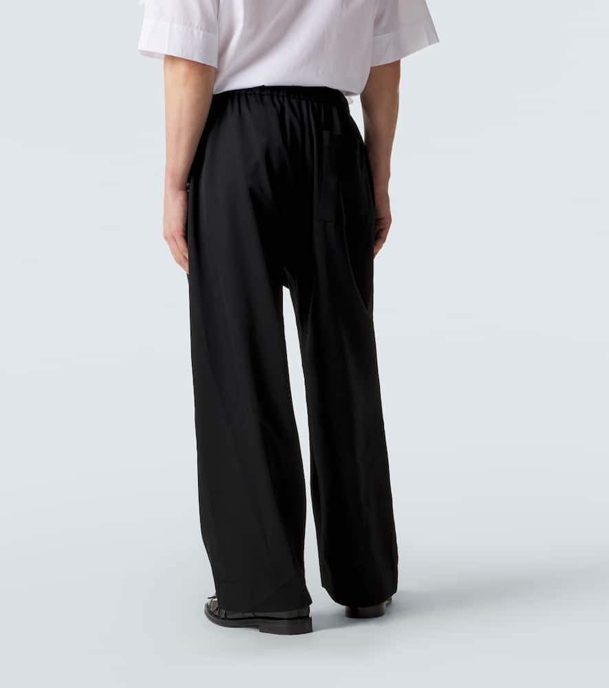 Crêpe satin wide-leg pants