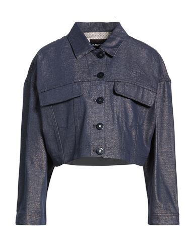 Woman Denim outerwear Blue Size 10 Cotton, Viscose, Metal fiber, Polyamide, Polyester
