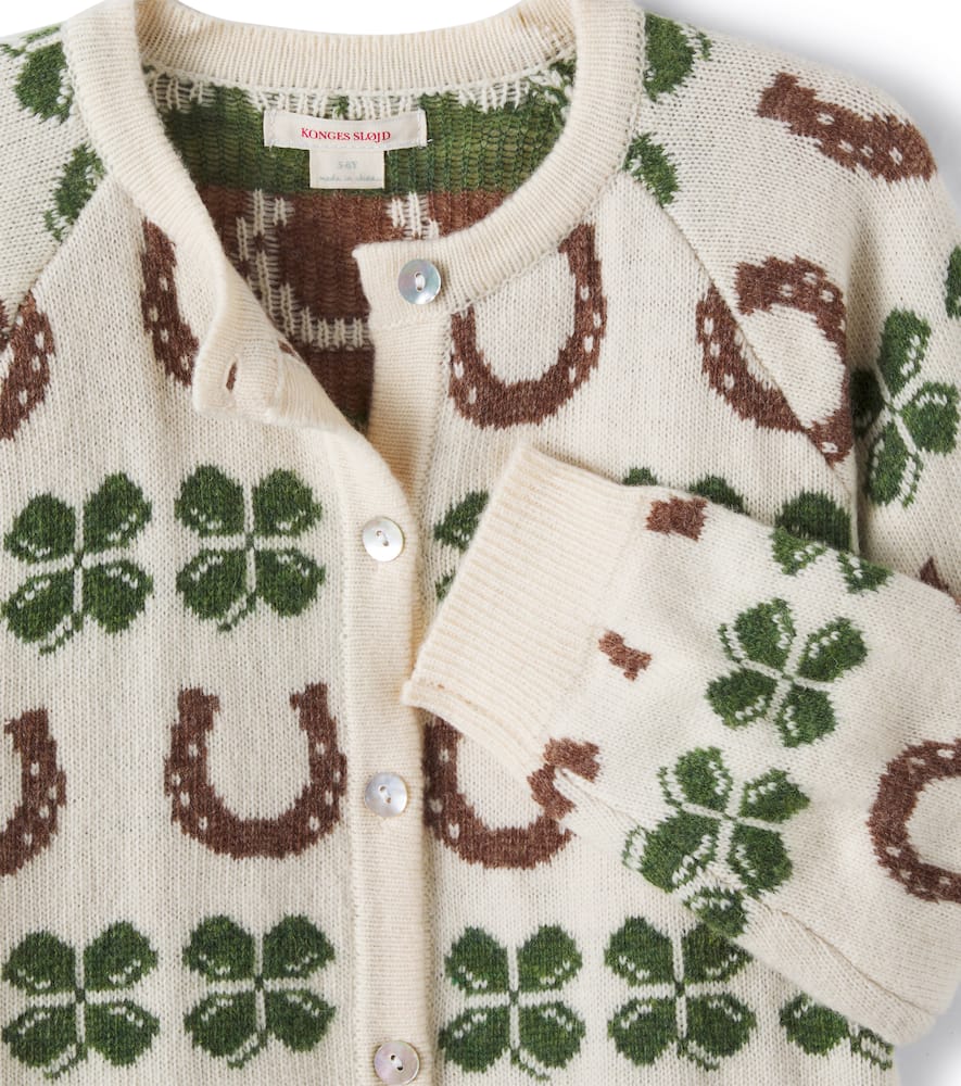 Konges Sløjd Belou intarsia wool-blend cardigan