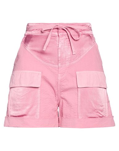 Woman Shorts & Bermuda Shorts Pink Size 2 Cotton, Elastane