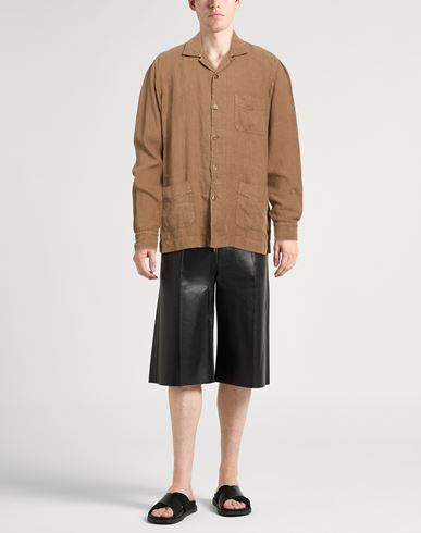 Man Shirt Camel Size XL Linen