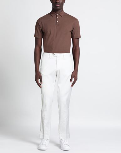 Man Pants White Size 36 Lyocell, Cotton, Elastane