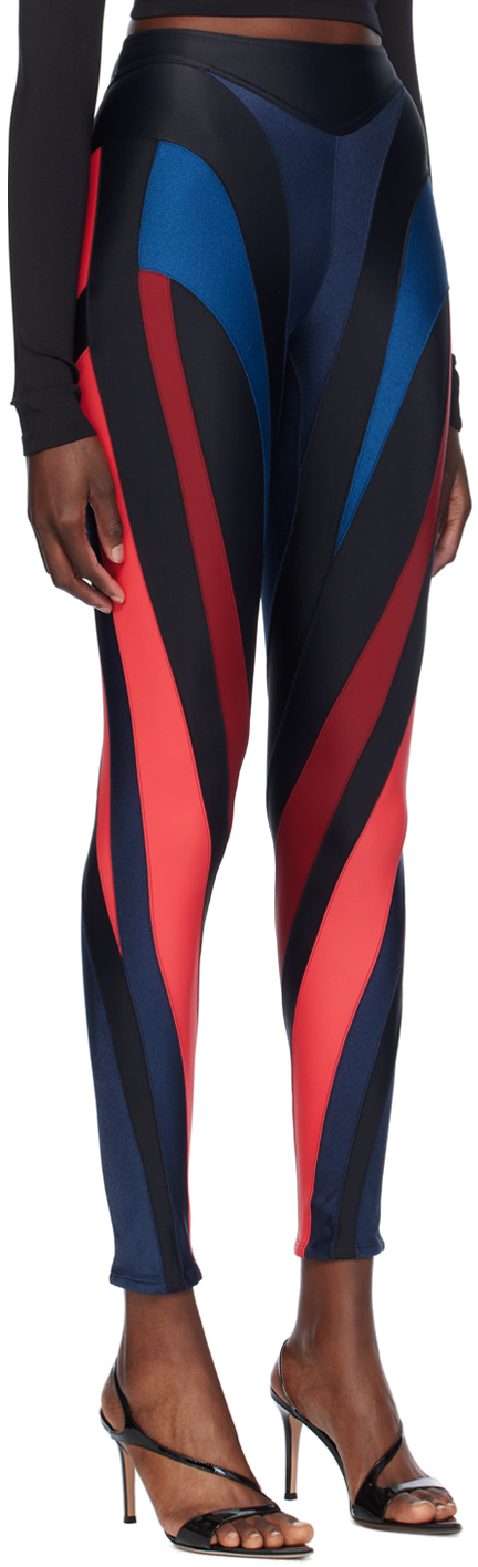 Mugler Multicolor Spiral Leggings