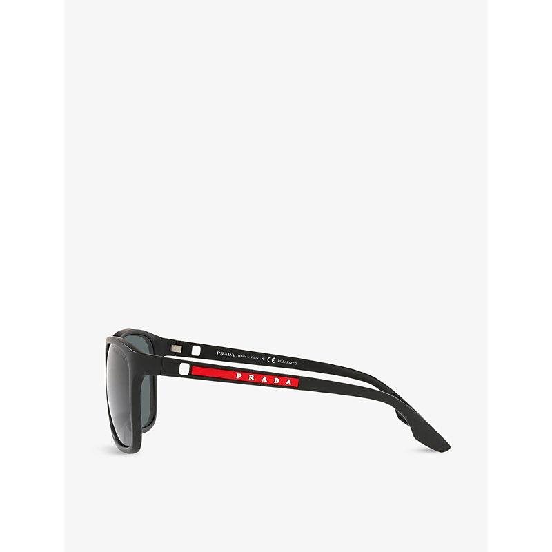 Womens Black PS 02WS Square-frame Acetate Sunglasses