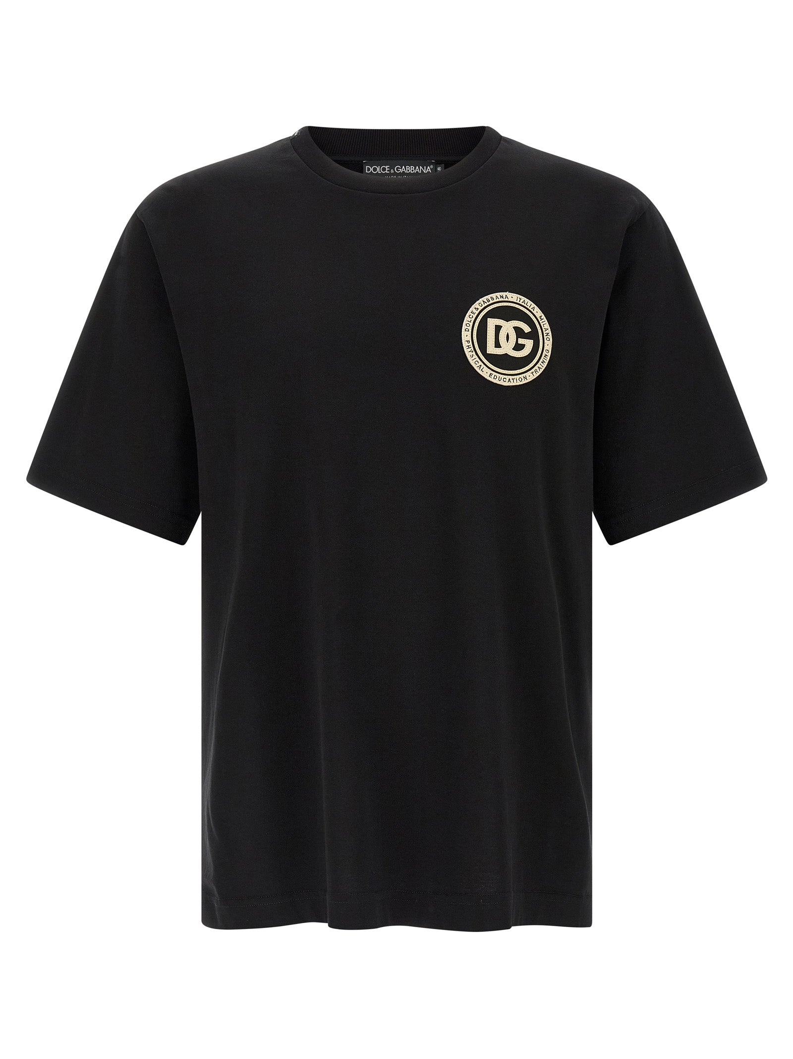 Logo-Embroidered Cotton T-Shirt — Black