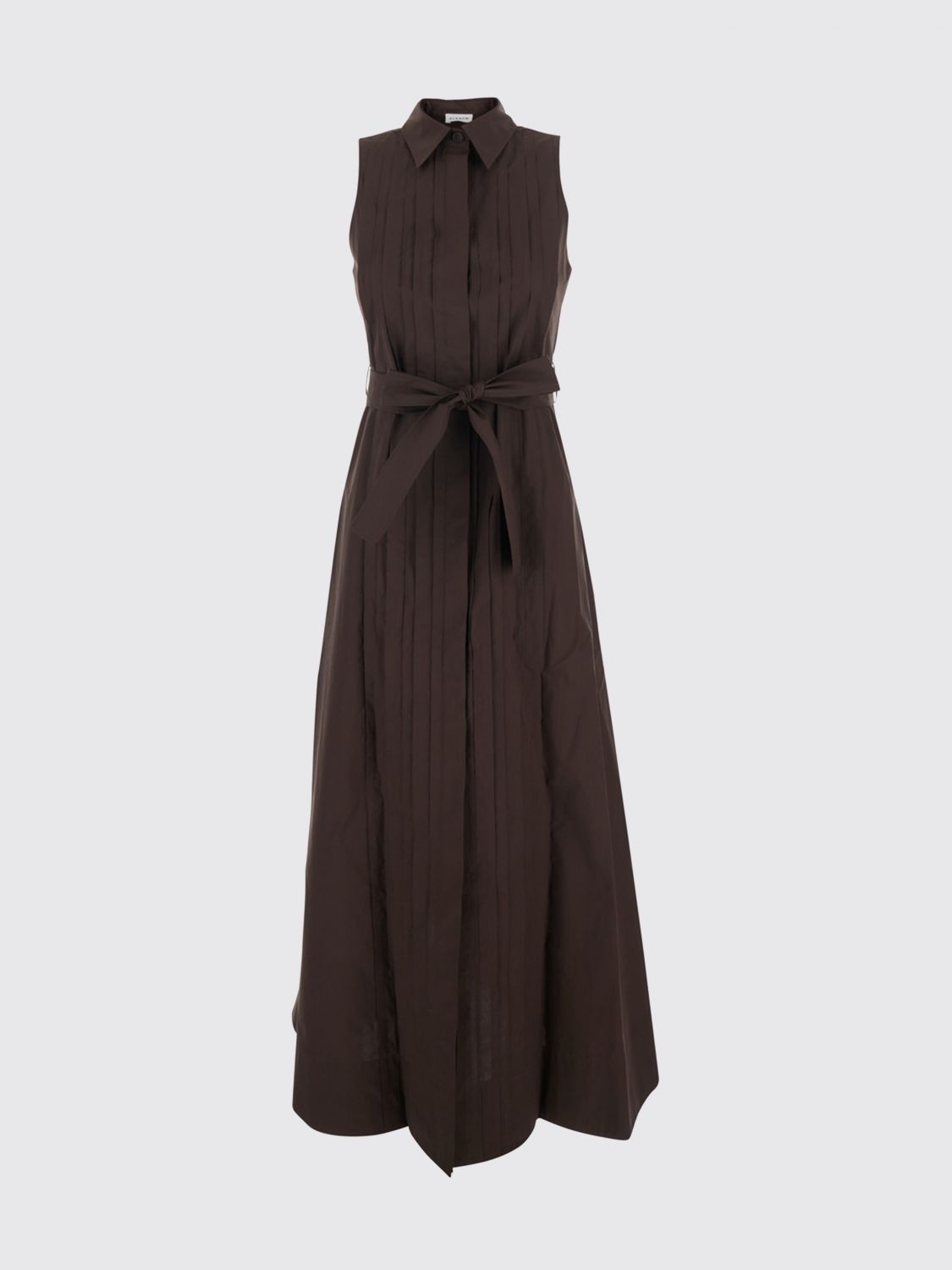 Off-the-Shoulder Cotton Midi Shirtdress P. A.R. O.S. H. with Pleated Skirt