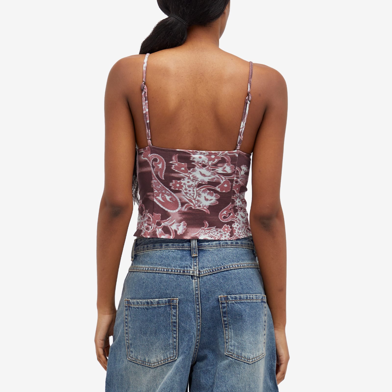 Women's Ellie Top in Median Paisley Burgundy, Size Small