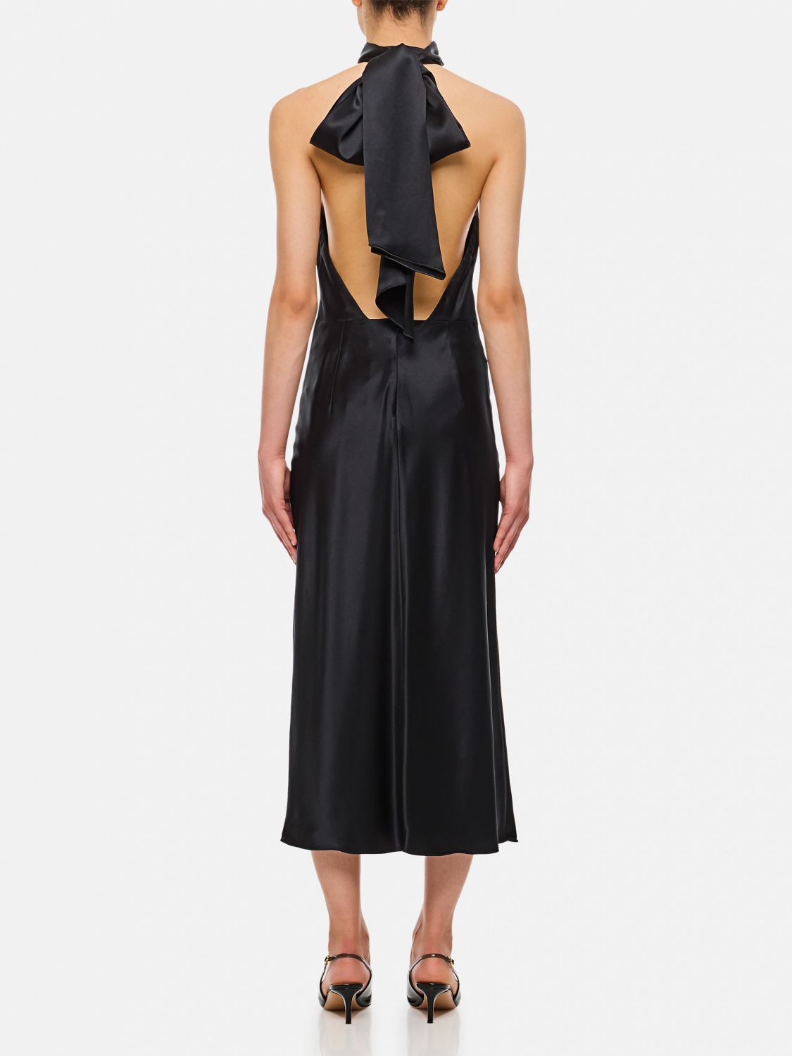 Moli satin maxi dress - Black