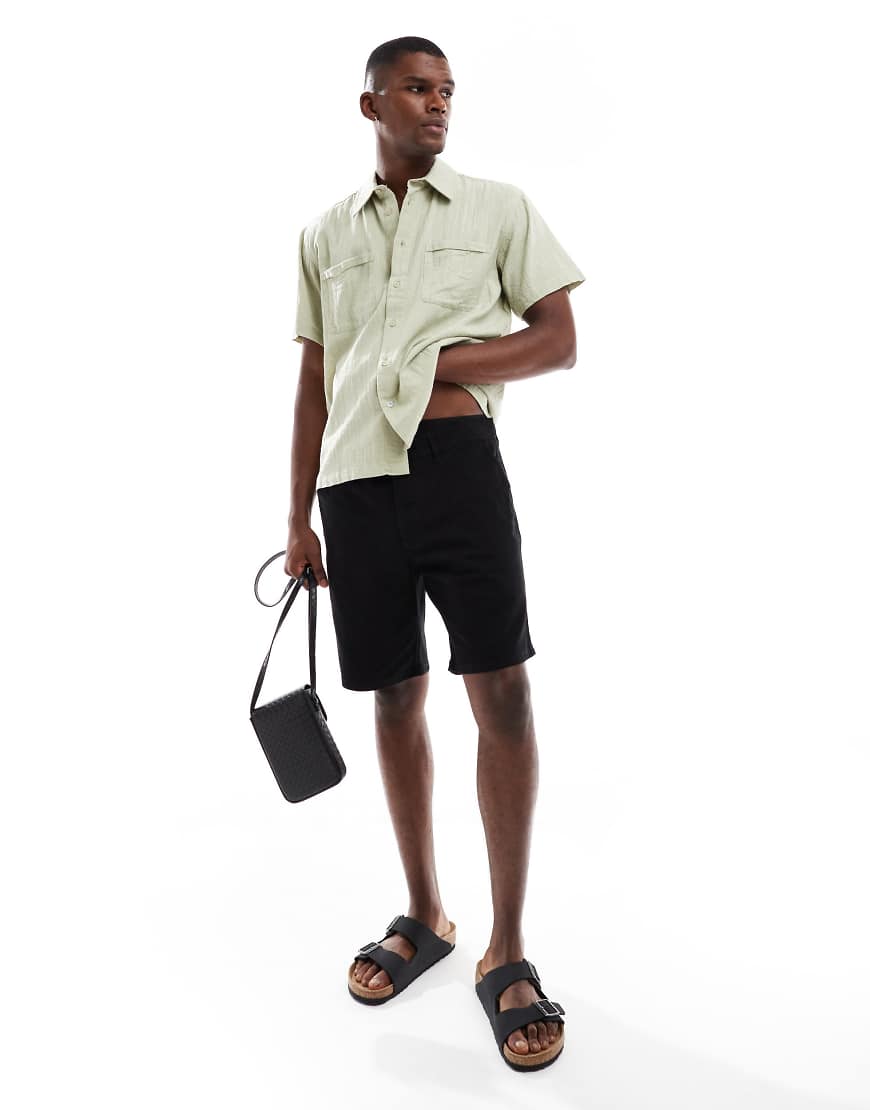 Chino shorts in black