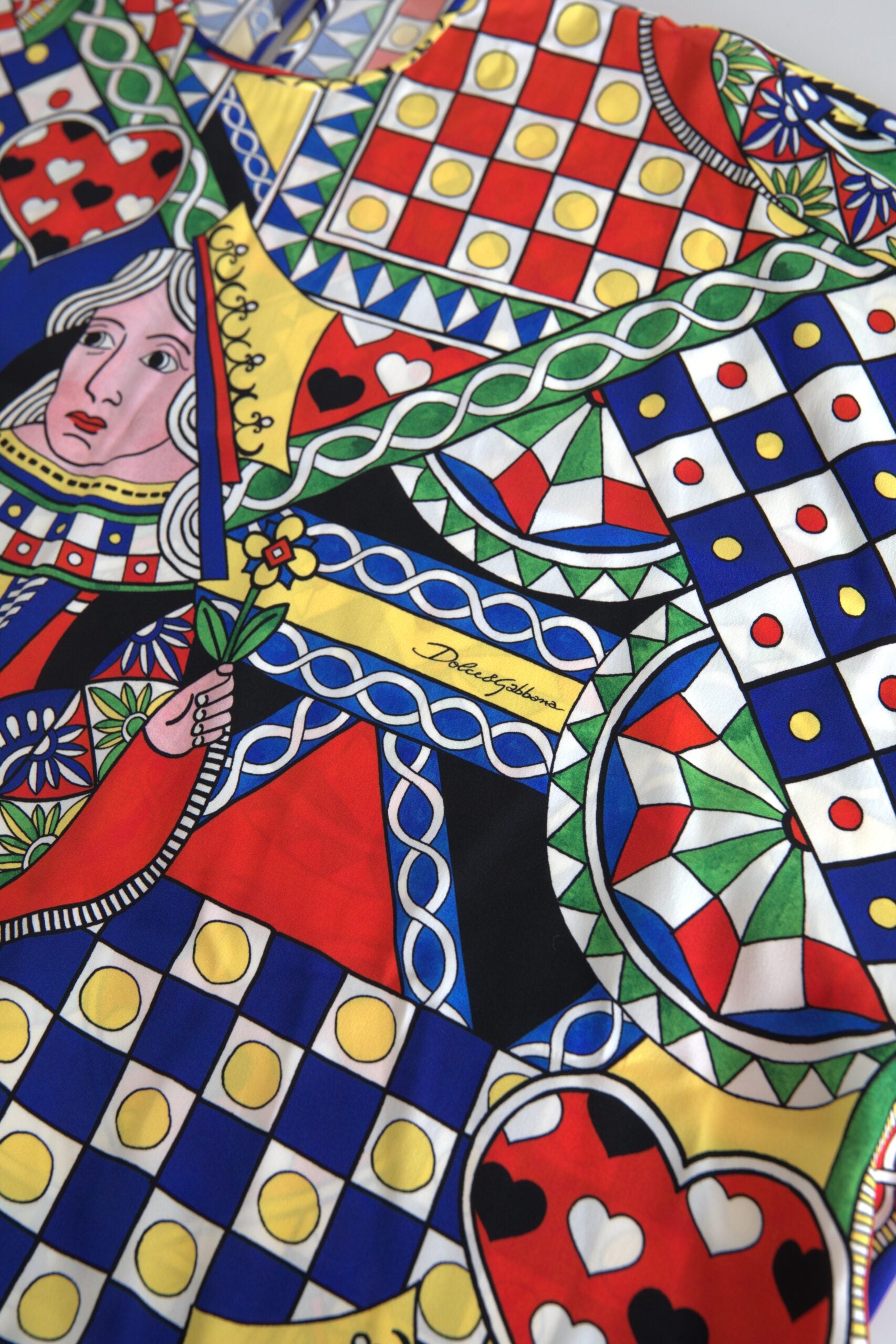 Printed Silk Blouse — Multicolor